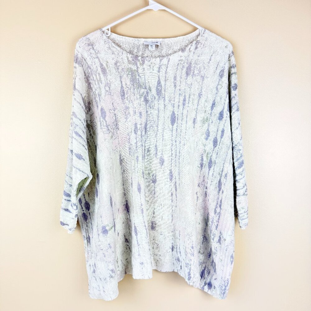 Pure Jill Petite Linen-Blend Oversized Knit Top | Lightweight & Relaxed | Size S